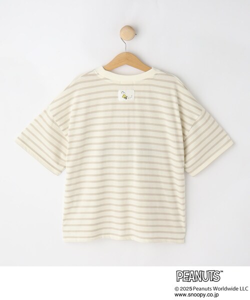 PEANUTS(ピーナッツ)の「【PEANUTS】ボーダーTシャツ(Tシャツ/カットソー・キッズ・ベージュ系2/ブラック系2・15 /12/10/11/14/13)」の5枚目の写真