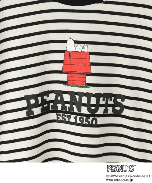 PEANUTS(ピーナッツ)の「【PEANUTS】ボーダーTシャツ(Tシャツ/カットソー・キッズ・ベージュ系2/ブラック系2・15 /12/10/11/14/13)」の11枚目の写真