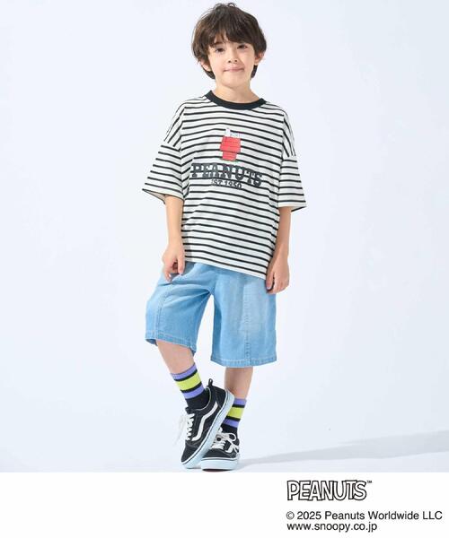 PEANUTS(ピーナッツ)の「【PEANUTS】ボーダーTシャツ(Tシャツ/カットソー・キッズ・ベージュ系2/ブラック系2・15 /12/10/11/14/13)」の12枚目の写真