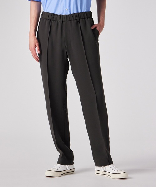 PS Paul Smith（ピーエスポールスミス）の「ライトドライテクスチャー テーパードパンツ【252750 EXTR02】（その他パンツ・メンズ・ブラック/ダークグレー・MEDIUM/SMALL/LARGE）」の2枚目の写真