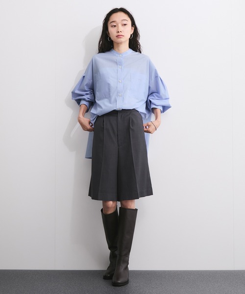 LE CERCLE par rope'（ルセルクルパーロペ）の「ブロードバンドカラーブラウス（シャツ/ブラウス・レディース・パープル系その他4/ブルー系その他6/ブラック系その他3/ブラック系その他・FREE）」の5枚目の写真