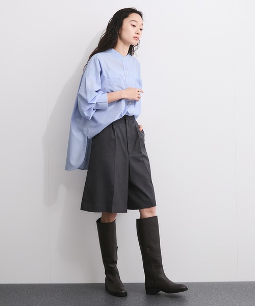 LE CERCLE par rope'（ルセルクルパーロペ）の「ブロードバンドカラーブラウス（シャツ/ブラウス・レディース・パープル系その他4/ブルー系その他6/ブラック系その他3/ブラック系その他・FREE）」の6枚目の写真