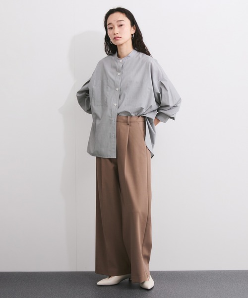 LE CERCLE par rope'（ルセルクルパーロペ）の「ブロードバンドカラーブラウス（シャツ/ブラウス・レディース・パープル系その他4/ブルー系その他6/ブラック系その他3/ブラック系その他・FREE）」の9枚目の写真