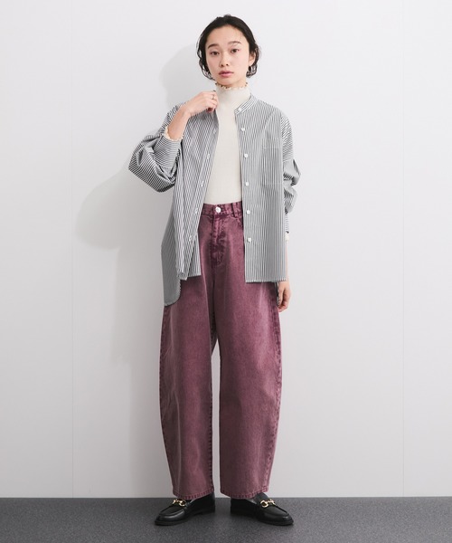 LE CERCLE par rope'（ルセルクルパーロペ）の「ブロードバンドカラーブラウス（シャツ/ブラウス・レディース・パープル系その他4/ブルー系その他6/ブラック系その他3/ブラック系その他・FREE）」の11枚目の写真