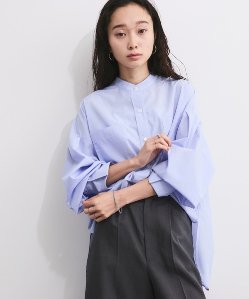 LE CERCLE par rope'（ルセルクルパーロペ）の「ブロードバンドカラーブラウス（シャツ/ブラウス・レディース・パープル系その他4/ブルー系その他6/ブラック系その他3/ブラック系その他・FREE）」の13枚目の写真