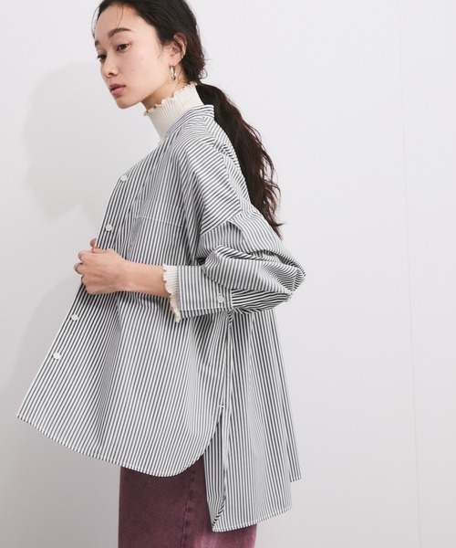 LE CERCLE par rope'（ルセルクルパーロペ）の「ブロードバンドカラーブラウス（シャツ/ブラウス・レディース・パープル系その他4/ブルー系その他6/ブラック系その他3/ブラック系その他・FREE）」の15枚目の写真