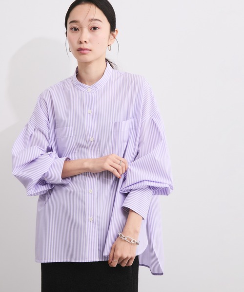 LE CERCLE par rope'（ルセルクルパーロペ）の「ブロードバンドカラーブラウス（シャツ/ブラウス・レディース・パープル系その他4/ブルー系その他6/ブラック系その他3/ブラック系その他・FREE）」の16枚目の写真