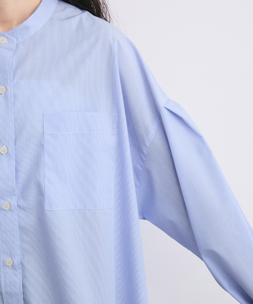 LE CERCLE par rope'（ルセルクルパーロペ）の「ブロードバンドカラーブラウス（シャツ/ブラウス・レディース・パープル系その他4/ブルー系その他6/ブラック系その他3/ブラック系その他・FREE）」の21枚目の写真