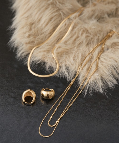 PUAL CE CIN（ピュアルセシン）の「ボックスチェーン2連レイヤードネックレス（ネックレス・レディース・シルバー/ゴールド・FREE）」の5枚目の写真