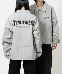 THRASHER（スラッシャー）の「【at】〔THRASHER/スラッシャー〕ナイロン ロゴプリント コーチジャケット（ナイロンジャケット）」