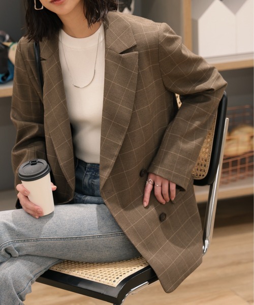 お気に入り7000人突破！】ダブルブレストジャケット（テーラード