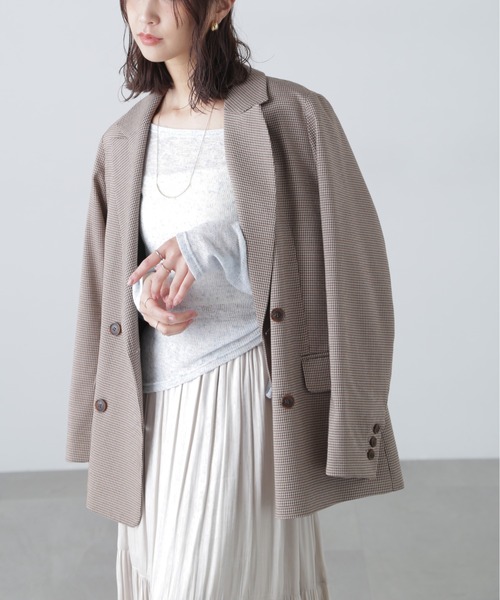 FREE'S MART（フリーズマート）の「【お気に入り7000人突破！】ダブルブレストジャケット（テーラードジャケット・レディース・ネイビー/ベージュ系その他/ブラウン系その他・SMALL/MEDIUM）」の17枚目の写真