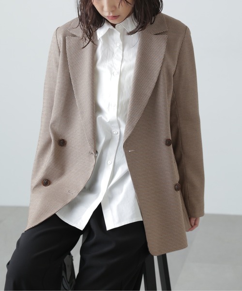 FREE'S MART（フリーズマート）の「【お気に入り7000人突破！】ダブルブレストジャケット（テーラードジャケット・レディース・ネイビー/ベージュ系その他/ブラウン系その他・SMALL/MEDIUM）」の11枚目の写真