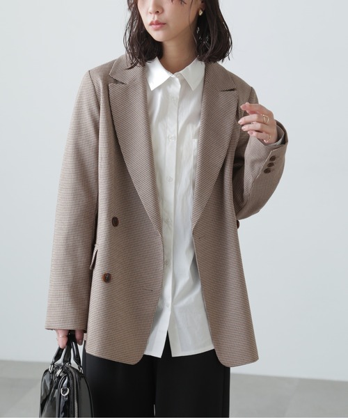 FREE'S MART（フリーズマート）の「【お気に入り7000人突破！】ダブルブレストジャケット（テーラードジャケット・レディース・ネイビー/ベージュ系その他/ブラウン系その他・SMALL/MEDIUM）」の13枚目の写真