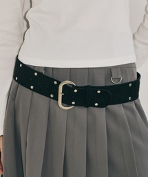 idem（イデム）の「suede double studs belt / スエードダブルスタッズベルト（ベルト）」