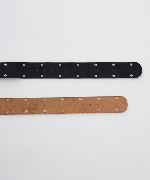 idem（イデム）の「suede double studs belt / スエードダブルスタッズベルト（ベルト・レディース・ブラック/ブラウン・FREE）」の12枚目の写真