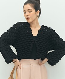 Laraaji（ララージ）の「《手洗い可能》3D柄ボレロカーディガン（カーディガン/ボレロ）」