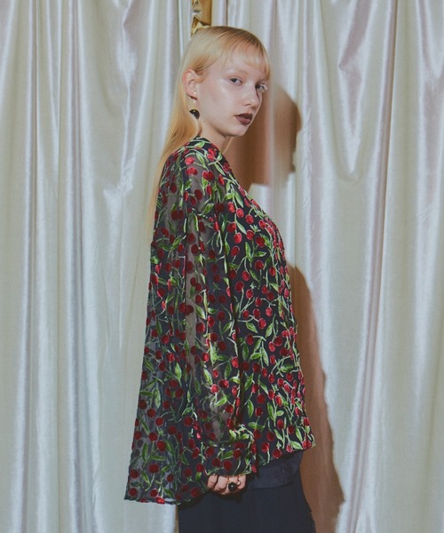 シェリーさま専用 シアーテレコヘンリーネックトップス【メール便可／85】 | titivate