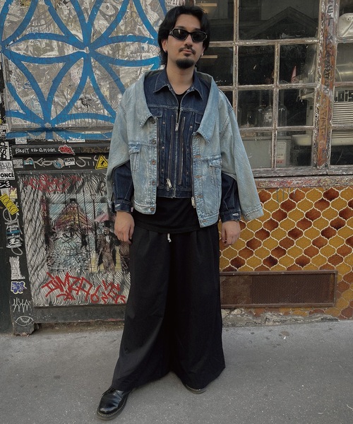 amok(アモク)の「TWO-IN-ONE DENIM JACKET(デニムジャケット・メンズ・ライトインディゴブルー/インディゴブルー・L/M/S)」の10枚目の写真