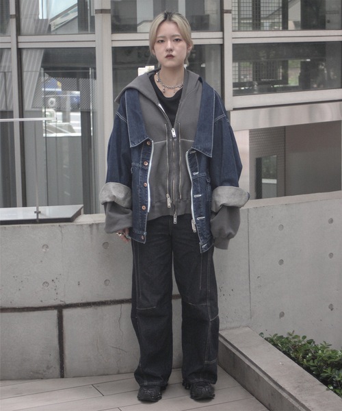 amok（アモク）の「TWO-IN-ONE DENIM JACKET（デニムジャケット）」 - WEAR