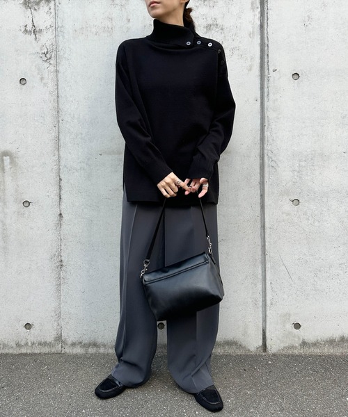 セール】サイドボタンタートルネックニット（ニット/セーター