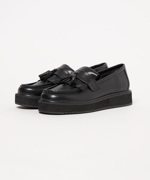 CITEN（シテン）の「＜CITEN＞トラックソールローファー（ローファー・レディース・ブラック・M/S/L）」の3枚目の写真