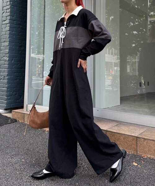 セール】□【willow】レースアップラガーオールインワン（サロペット