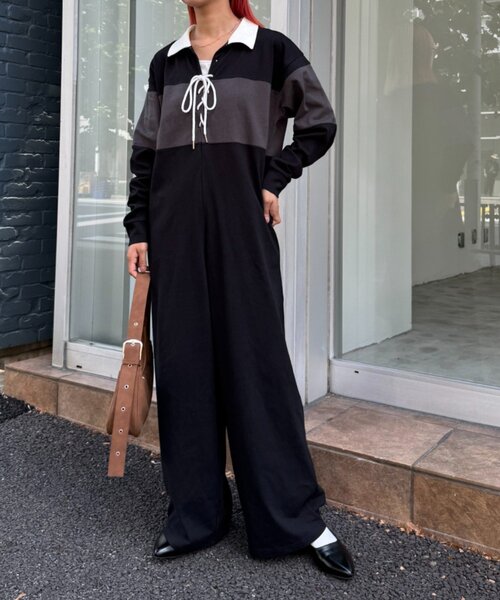 WILLOW（ウィロー）の「□【willow】レースアップラガーオールインワン