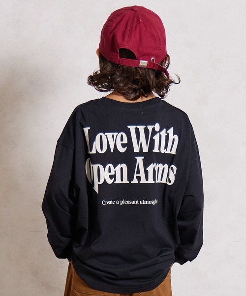 PAIRMANON STREET（ペアマノンストリート）の「【綿100%】バックプリント 長袖 Tシャツ【PAIRMANON STREET】（Tシャツ/カットソー・キッズ・レッド/ベージュ系その他/ホワイト系その他3/ホワイト/ブラック系その他/ホワイト系その他2/ブラック系その他3/ブラック/ブラック系その他2/ベージュ/イエロー/ネイビー/ミント/ホワイト系その他・150/130/120/140/110/160/100/90）」の6枚目の写真