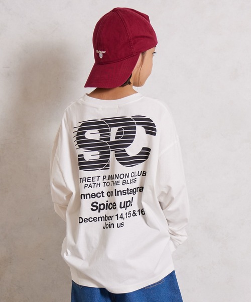 PAIRMANON STREET（ペアマノンストリート）の「【綿100%】バックプリント 長袖 Tシャツ【PAIRMANON STREET】（Tシャツ/カットソー・キッズ・レッド/ベージュ系その他/ホワイト系その他3/ホワイト/ブラック系その他/ホワイト系その他2/ブラック系その他3/ブラック/ブラック系その他2/ベージュ/イエロー/ネイビー/ミント/ホワイト系その他・150/130/120/140/110/160/100/90）」の2枚目の写真