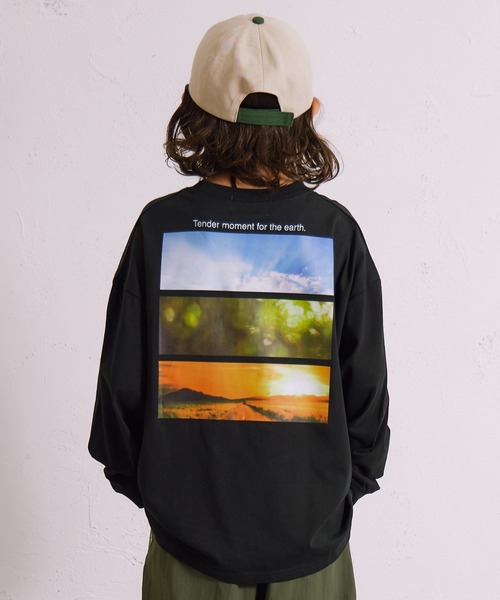 PAIRMANON STREET（ペアマノンストリート）の「【綿100%】バックプリント 長袖 Tシャツ【PAIRMANON STREET】（Tシャツ/カットソー・キッズ・レッド/ベージュ系その他/ホワイト系その他3/ホワイト/ブラック系その他/ホワイト系その他2/ブラック系その他3/ブラック/ブラック系その他2/ベージュ/イエロー/ネイビー/ミント/ホワイト系その他・150/130/120/140/110/160/100/90）」の8枚目の写真