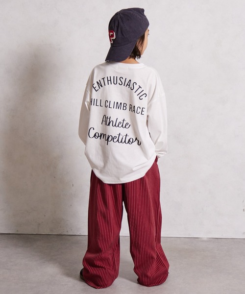 PAIRMANON STREET（ペアマノンストリート）の「【綿100%】バックプリント 長袖 Tシャツ【PAIRMANON STREET】（Tシャツ/カットソー・キッズ・レッド/ベージュ系その他/ホワイト系その他3/ホワイト/ブラック系その他/ホワイト系その他2/ブラック系その他3/ブラック/ブラック系その他2/ベージュ/イエロー/ネイビー/ミント/ホワイト系その他・150/130/120/140/110/160/100/90）」の17枚目の写真