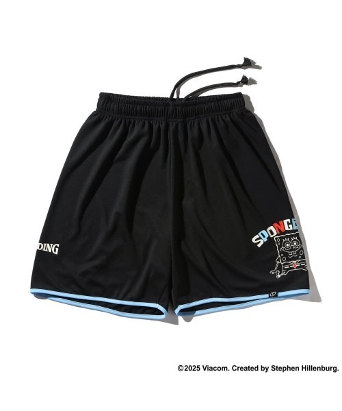 SPALDING(スポルディング)の「【SPALDING/スポルディング】プラクティスパンツ スポンジ・ボブ パペット/キャラクター・ハーフパンツ(その他パンツ・メンズ・ブラック/ホワイト・LARGE/MEDIUM)」の2枚目の写真