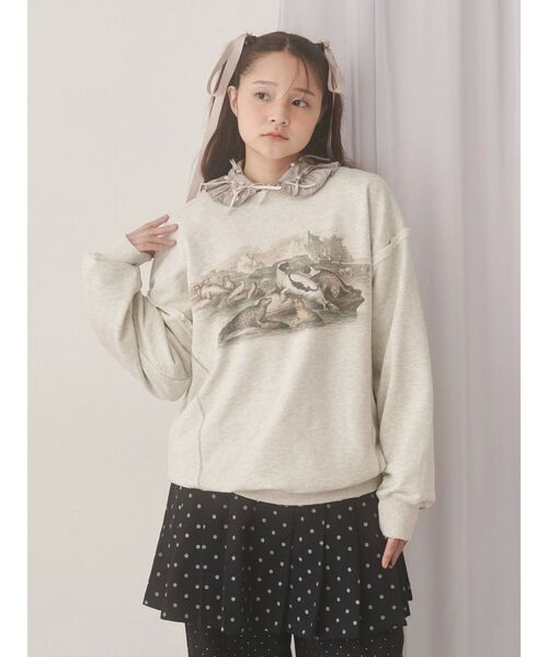 merry jenny 新品 ホワイト switchレーススウェット merry jenny（メリージェニー）の「Cinnamorollトレーナー