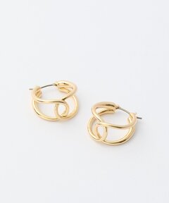 セール】K10 ローズクォーツ ニュアンス スタッドピアス（ピアス（両耳