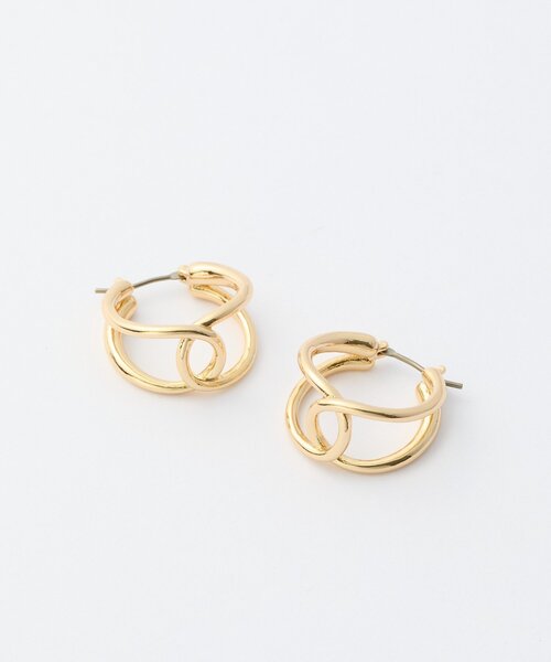 DISCOAT（ディスコート）の「【GOLDY】ダブルフープピアス（ピアス（両耳用）・レディース・シルバー/ゴールド・FREE）」の2枚目の写真