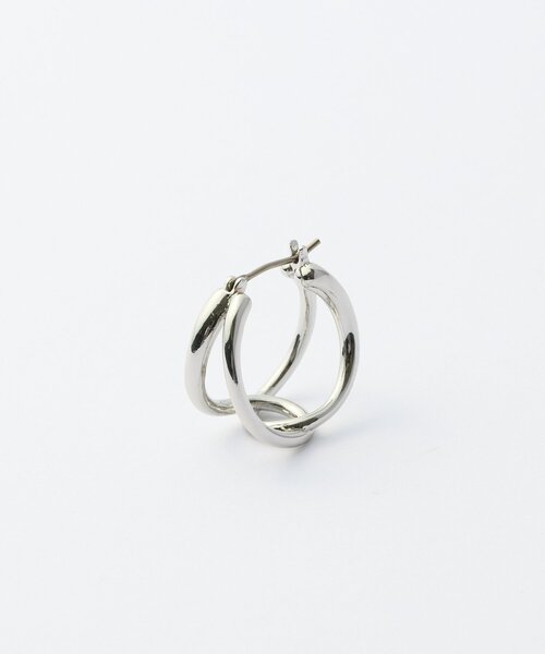 DISCOAT（ディスコート）の「【GOLDY】ダブルフープピアス（ピアス（両耳用）・レディース・シルバー/ゴールド・FREE）」の4枚目の写真