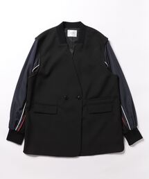 アメリヴィンテージ ノーカラージャケット 黒 フリーサイズ Ameri（アメリ）の「3WAY CONSTRUCTION JACKET（テーラード