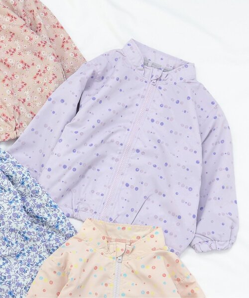 apres les cours(アプレレクール)の「【WEB限定/ジュニア対応】ウィンドブレーカー(ブルゾン・キッズ・ブルー/ベージュ/ラベンダー/ピンク・90/100/110/120/130/140/80)」の3枚目の写真