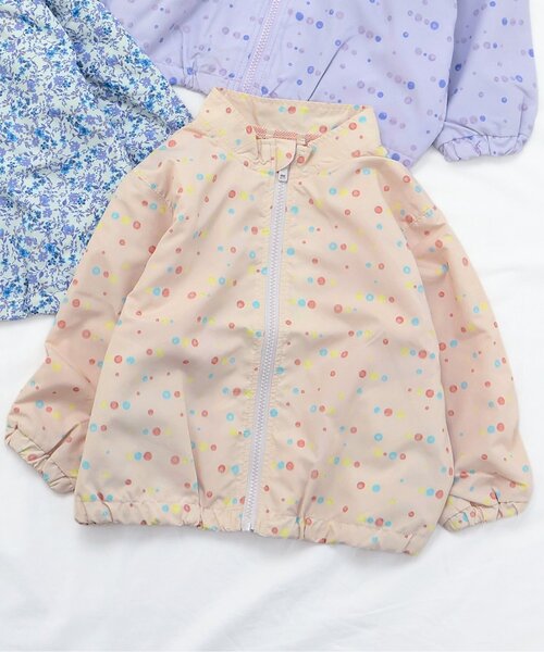 apres les cours(アプレレクール)の「【WEB限定/ジュニア対応】ウィンドブレーカー(ブルゾン・キッズ・ブルー/ベージュ/ラベンダー/ピンク・90/100/110/120/130/140/80)」の2枚目の写真