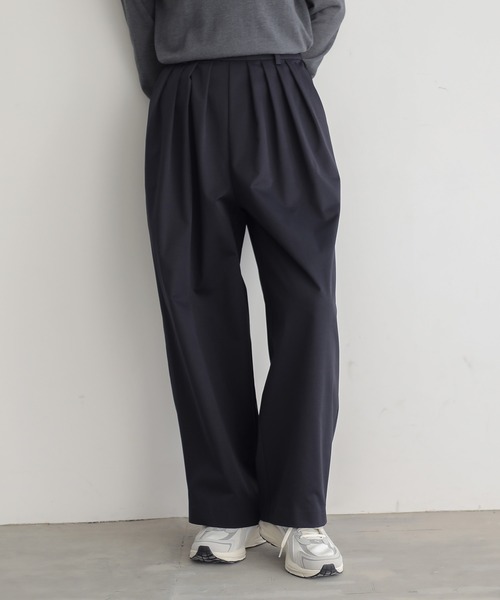 for/c（フォーシー）の「[低身長/高身長向けサイズ有]はっ水ストレッチチノ4本タックパンツ【サスティナブル】（チノパンツ・レディース・ベージュ/ブラック/ネイビー・TM/L/LL/M/PM）」の19枚目の写真