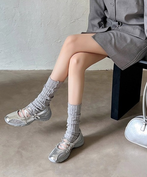 MEMECLE（メメクル）の「【 MEMECLE / メメクル 】メリージェーン メッシュスニーカーサンダル（スニーカー・レディース・ホワイト/シルバー・40/38/36）」の8枚目の写真