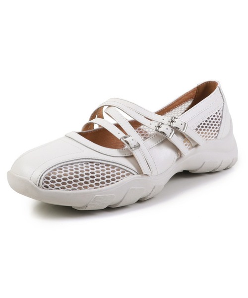 MEMECLE（メメクル）の「【 MEMECLE / メメクル 】メリージェーン メッシュスニーカーサンダル（スニーカー・レディース・ホワイト/シルバー・40/38/36）」の18枚目の写真