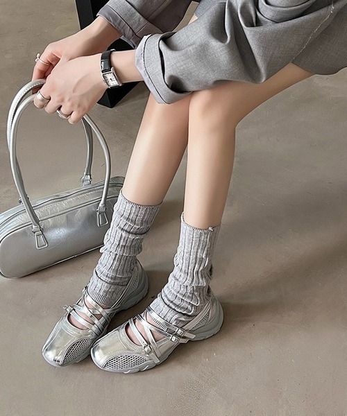 MEMECLE（メメクル）の「【 MEMECLE / メメクル 】メリージェーン メッシュスニーカーサンダル（スニーカー・レディース・ホワイト/シルバー・40/38/36）」の11枚目の写真