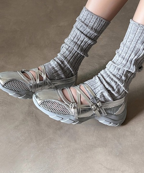 MEMECLE（メメクル）の「【 MEMECLE / メメクル 】メリージェーン メッシュスニーカーサンダル（スニーカー・レディース・ホワイト/シルバー・40/38/36）」の14枚目の写真