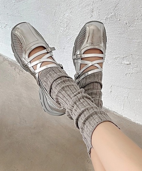 MEMECLE（メメクル）の「【 MEMECLE / メメクル 】メリージェーン メッシュスニーカーサンダル（スニーカー・レディース・ホワイト/シルバー・40/38/36）」の6枚目の写真