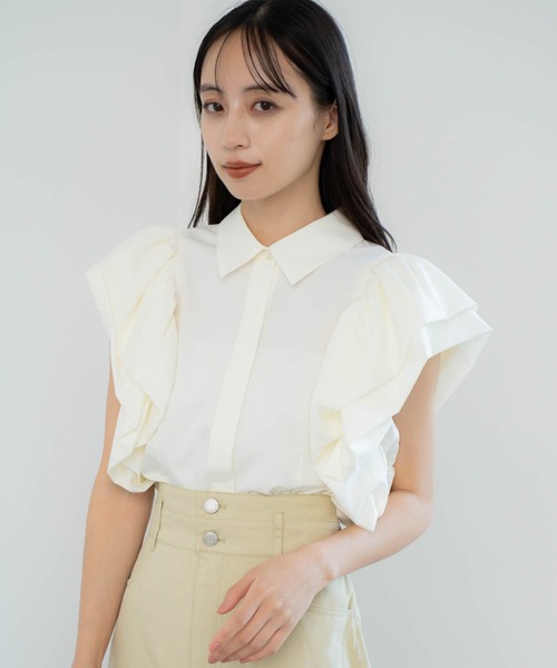 NOELA(ノエラ)の「ボリュームスリーブブラウス(シャツ/ブラウス・レディース・ブラック/オフホワイト・フリー)」の7枚目の写真