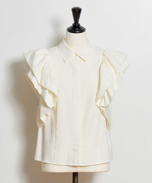 NOELA(ノエラ)の「ボリュームスリーブブラウス(シャツ/ブラウス・レディース・ブラック/オフホワイト・フリー)」の10枚目の写真