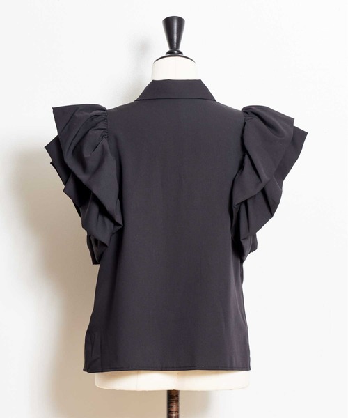 NOELA(ノエラ)の「ボリュームスリーブブラウス(シャツ/ブラウス・レディース・ブラック/オフホワイト・フリー)」の12枚目の写真