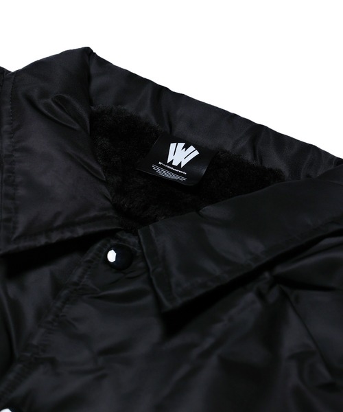 [W] by VIRGOwearworks（ダブリューバイヴァルゴウェアーワークス）の「Warp logo coach jacket（ナイロンジャケット・メンズ・ブラック/ネイビー・MEDIUM/LARGE/X-LARGE）」の10枚目の写真